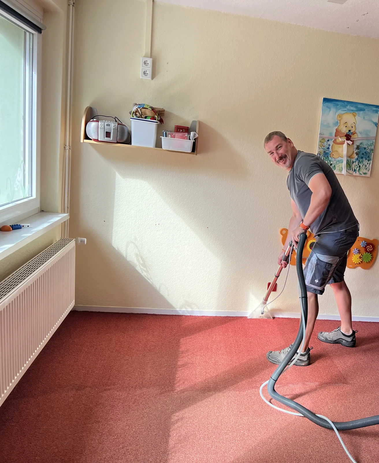 Sprühextraktion im Gruppenraum